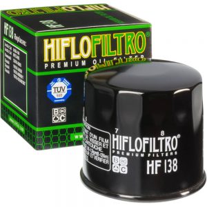 Hiflofiltro Oil Filter Spin-on Paper Glossy Black (HF138)