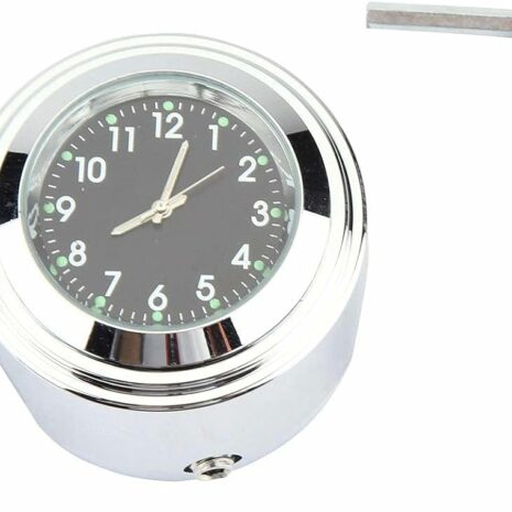 7-8 to 1 inch Chrome Handlebar Clock mpi
