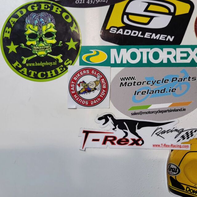 Thanks to Captain Brian for sending on some patches and some stickers.
The stickers will take pride of place on the sticker board in Motorcycle Parts Irelands workshop.
 Send us your sticker
Ride safe everyone and see you on the road somewhere soon
----------------------------------------------------
Here at www.motorcyclepartsireland.ie we add new parts to our stock everyday,
 if you don't see what you need on our website www.motorcyclepartsireland.ie send us an email sales@motorcyclepartsireland.ie and we will get back to you as soon as possible.
--‐---‐‐‐---------------------------------------------
#bsbattery
#motorcylepartsirelandie #supportlocalbusiness #sealeymotorcycletools #sealeytools #Sena #innovvk5 #innovvmotocam #innovvH5 #cherrybombdrifter #Metzeler #bsbatteryireland #Honda #harleydavidson #whitewalltyres #triumph #kawasakimotorcycle #Suzuki #supportsmallbusiness #motionpro #stickerboardmpi #pyramidplastics #belraylubricants #motul #@scorpionexhausts #hiflofiltro #ebcbrakes #TRW #motogadget